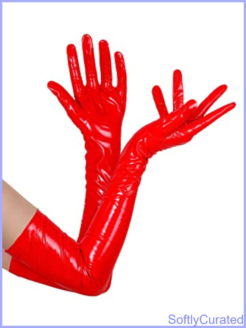 Long Patent Leather PU Gloves for Women Costume Opera Party